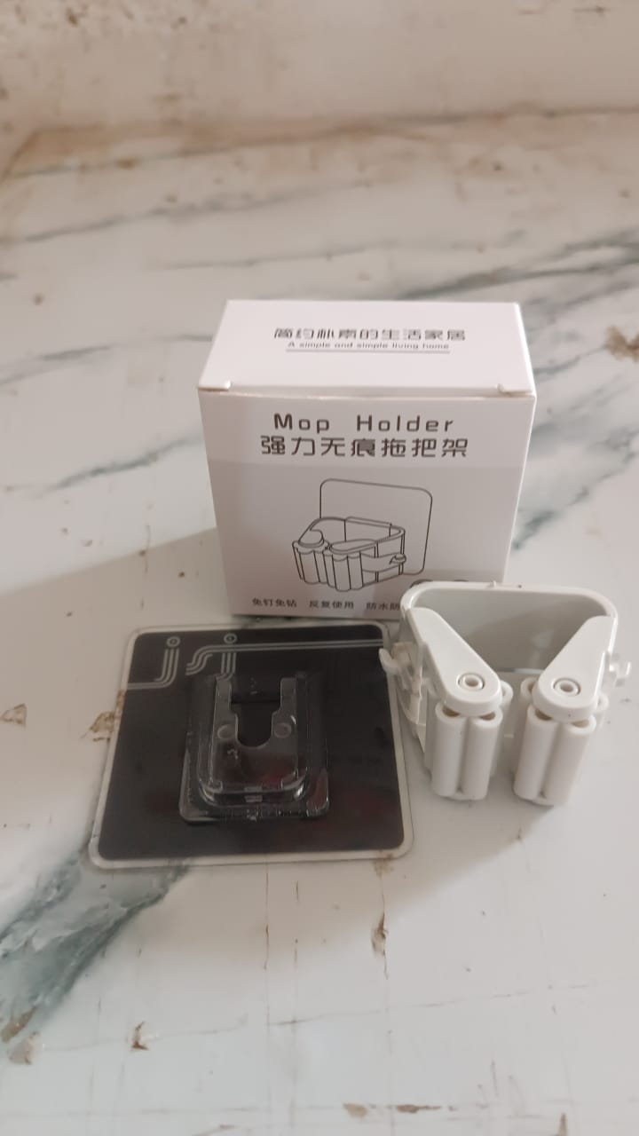 Wall Mounted Mop Broom Hanger Holder (1-Layer) Wall Mounted Mop Broom Hanger Holder (1-Layer)